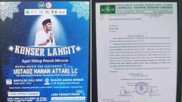 Lagi! PCNU Gresik Tolak Acara Ceramah Ustadz Hanan Attaki: Dia Eks HTI!