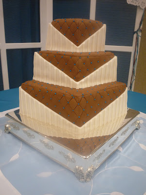 Megan's Diamond Shaped Wedding Cake