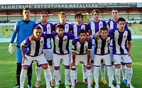 REAL VALLADOLID C. F. - Valladolid, España - Temporada 2012-13 - Dani Hernández, Pesca, Mongil, Javi Navas, Rubén Díaz e Iván Casado; Carlos G. Peña, Javier Baraja, Sastre, Rubén Peña y Neira - PAÇOS DE FERREIRA 4 (Vítor, Caetano 2 y Filipe), REAL VALLADOLID 0 - 10/08/2012 - Partido amistoso de pretemporada - Paços de Ferreira (Portugal), estadio da Mata Real