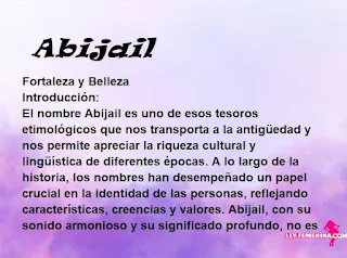 significado del nombre Abijail