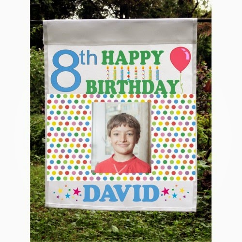 happy birthday photo flag