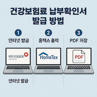 건강보험료 납부확인서 발급 방법 인터넷 발급부터 홈택스 출력·PDF 저장까지