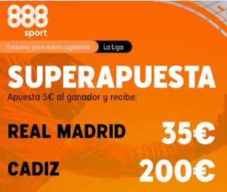 888sport superapuesta Real Madrid vs Cadiz 17-10-2020
