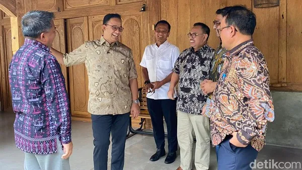 Pertemuan tim kecil 'Koalisi Perubahan' di rumah Anies Baswedan. (Devi Puspitasari/detikcom).