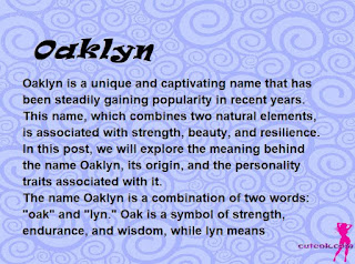 meaning of the name "Oaklyn"