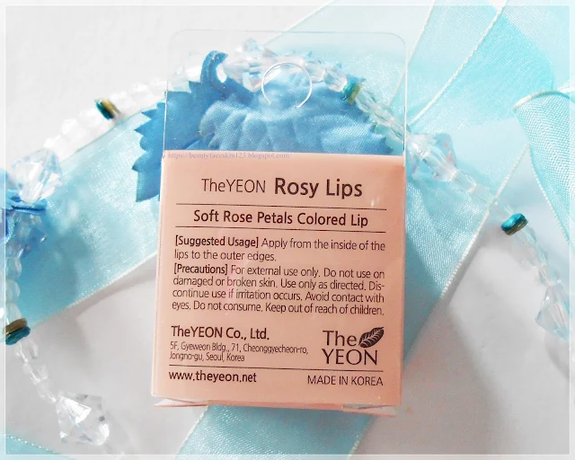 The Yeon Rosy Lips in rose petal, rose buds and dried rose
