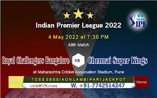 CSK vs RCB 49th IPL Match Prediction Betting Tips 100% Fix