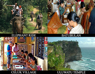 We convey arranged overnice combination of elephant ride action as well as sightseeing tour BaliTourismMap: ELEPHANT RIDE COMBINATION TOUR