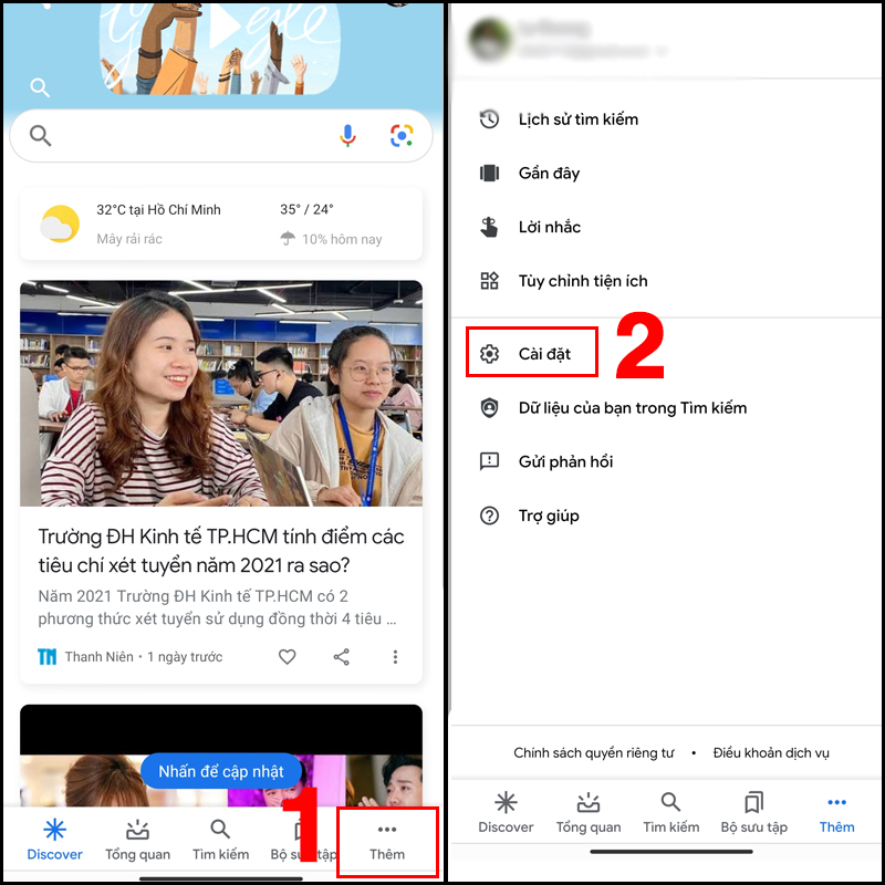 Bật tính năng giọng nói trợ lý Google