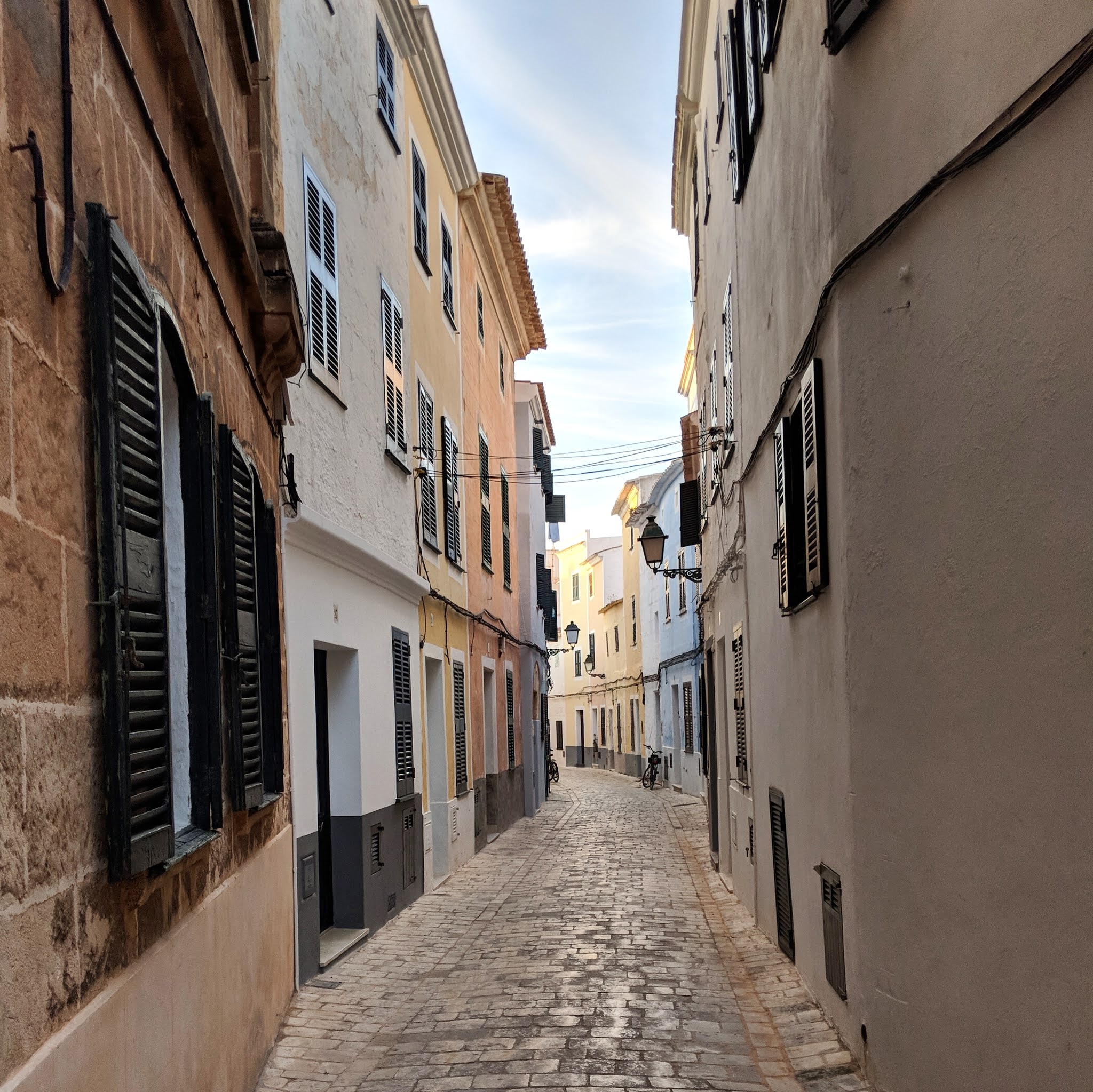 cobbled streets of ciutadella menorca