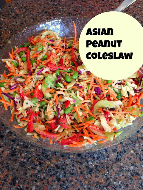 Super coleslaw with peanuts and thai dressing
