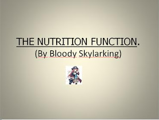  THE NUTRITION FUNCTION