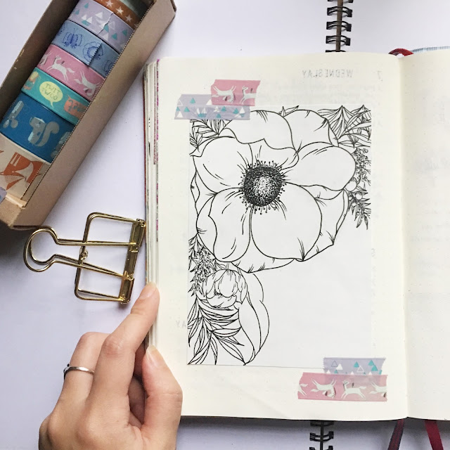 Leuchtturm bullet journal floral layout