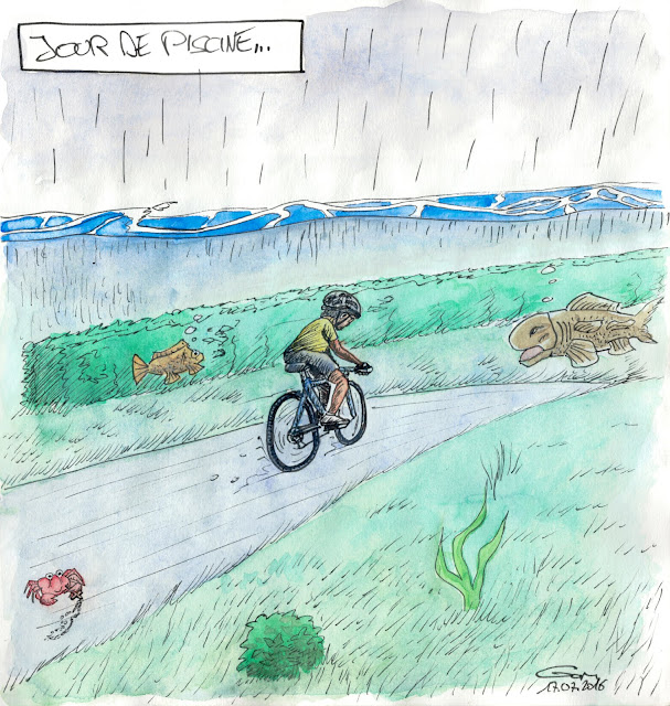 la pluie à vélo