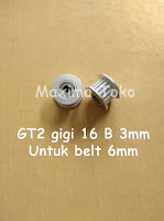 Timing Pulley GT2 Idler Gigi 16 Teeth Bore 3mm 2GT 16T Belt Tension
