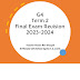المراجعة النهائية في مادة اللغة الإنجليزية للصف الرابع الفصل الدراسي الثاني 2023-2024