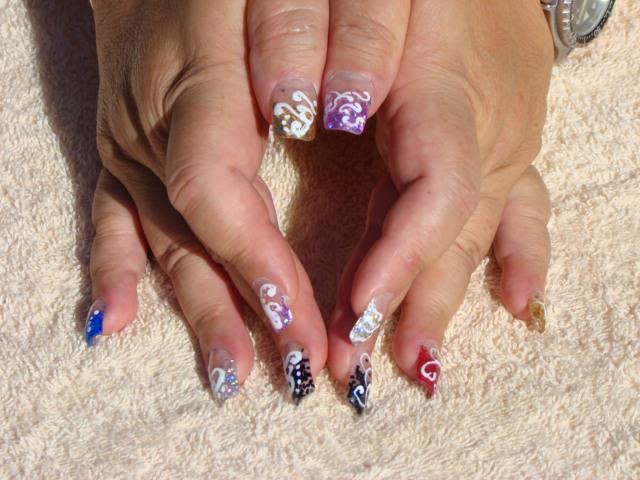 Custom laser glitter tips with various Nail Colors are here.