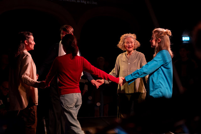 Our Mother - Alexandra Achillea Pouta, Catherine Carby, Nadya Pickup, Emma Kirkby, Rowan Pierce - Figure at Stone Nest (Photo: Kristina Allen)