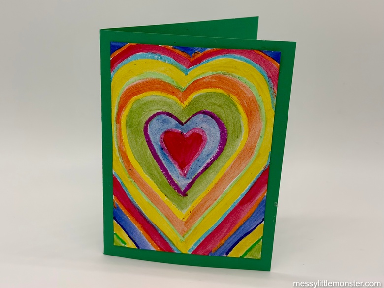 Easy heart painting for kids
