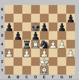 Partida de ajedrez Ulvestad-Toran, posición después de 44...Ce4