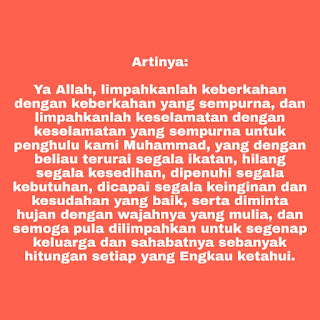 sholawat nariyah teks artinya