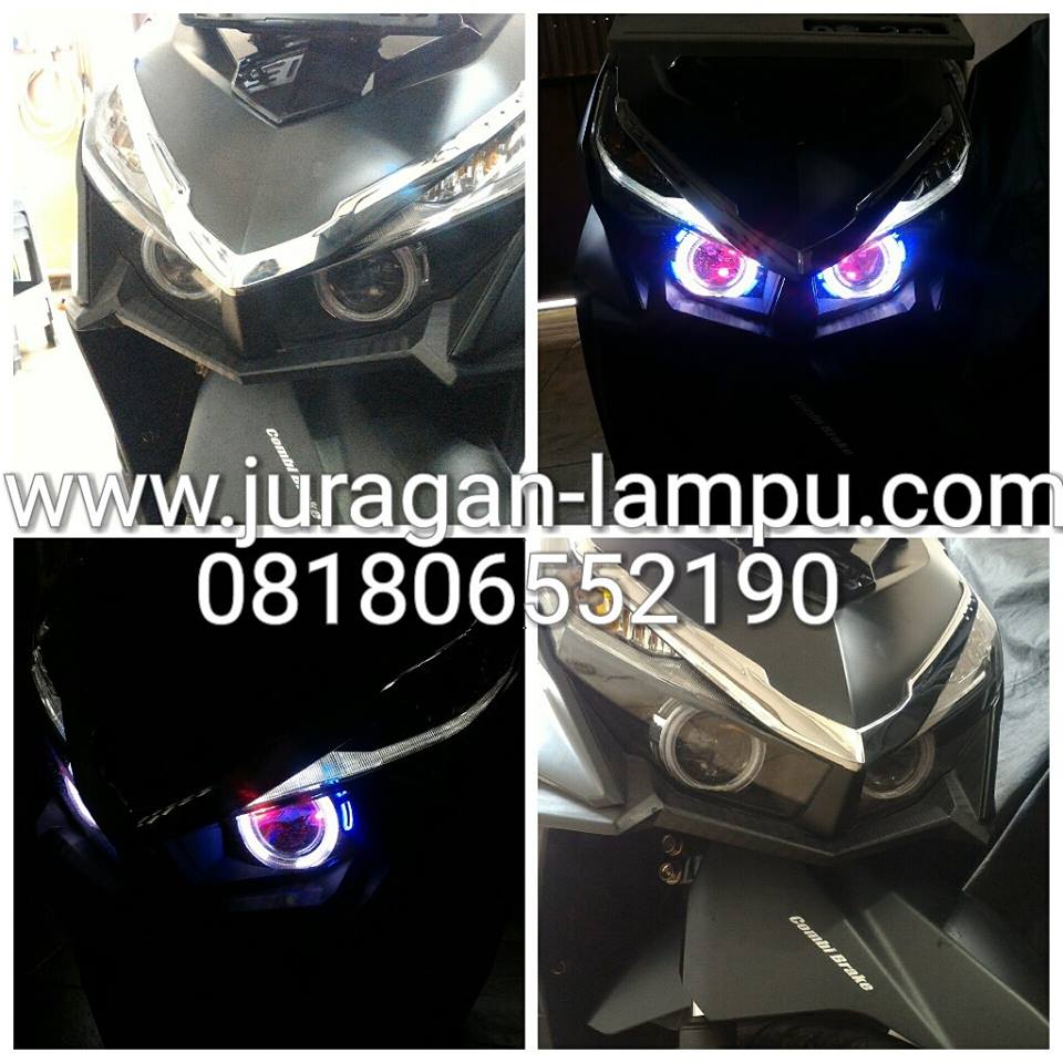 Juragan Lampu Projie Hid Aes Led Vario150 Esp Double Angel Eyes Hid