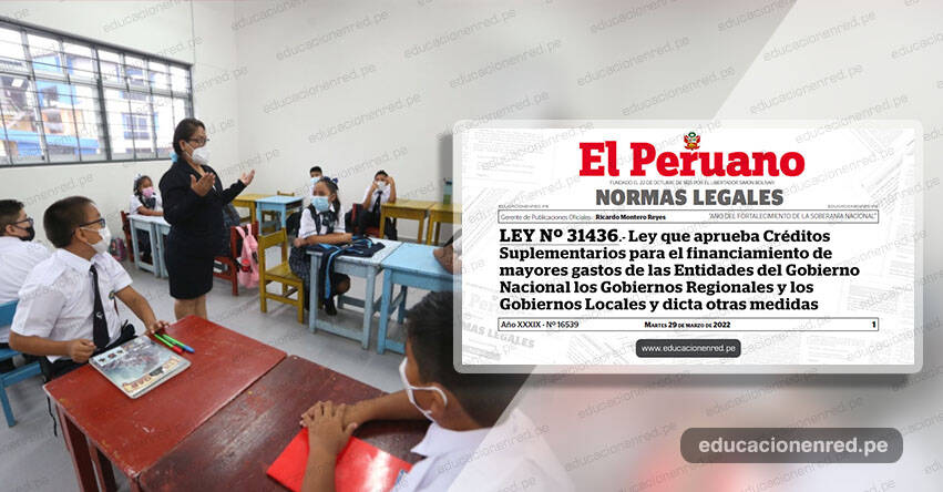 YA ES OFICIAL: Más de 185 mil docentes y auxiliares contratados recibirán bonificación por escolaridad de S/ 400.00 (Ley N° 31436)