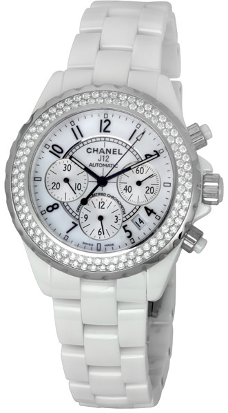 ... Chronograph Diamond Ceramic Watch Deal - Chanel J12 Mens Watch H1008