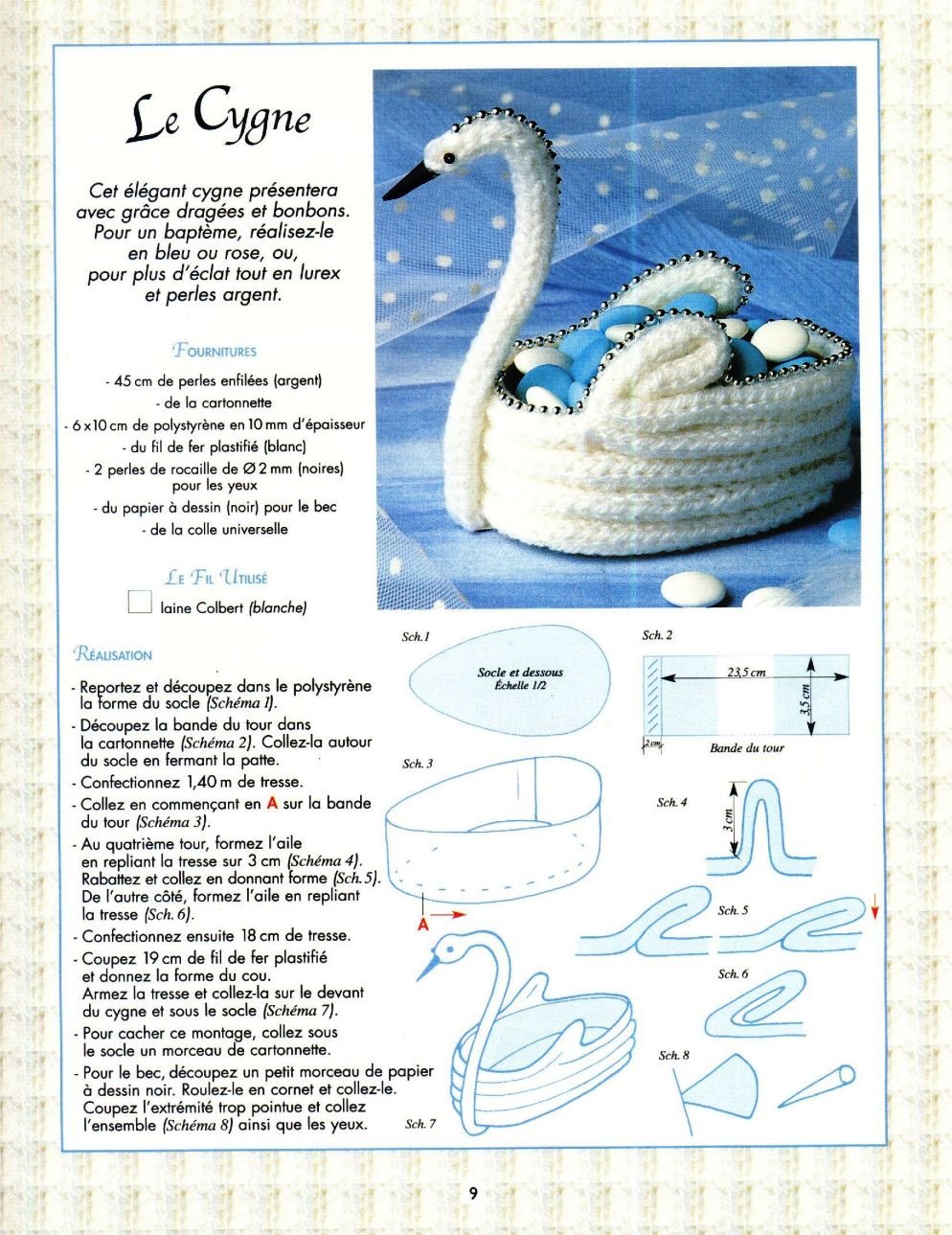 Cisne em crochet