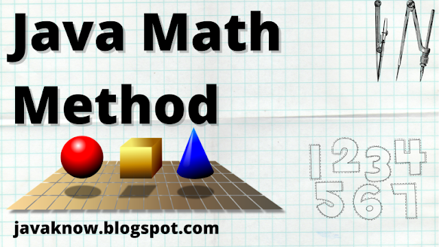 Java Math class - Math method in java with example