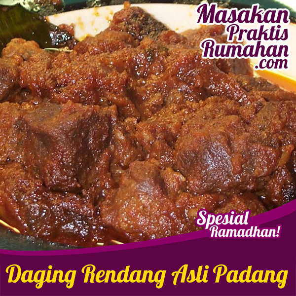 Daging Rendang Asli Padang  Resep Masakan Praktis Rumahan Indonesia Sederhana