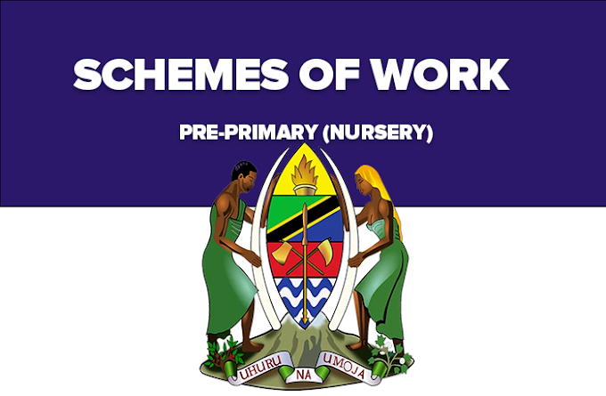 New Pre-Primary (Nursery) Schemes of Work (Maazimio ya Kazi Darasa la Awali) 2024/2025 Free Download   