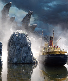 Peter Jackson's King Kong SS Venture ship and Skull Island models