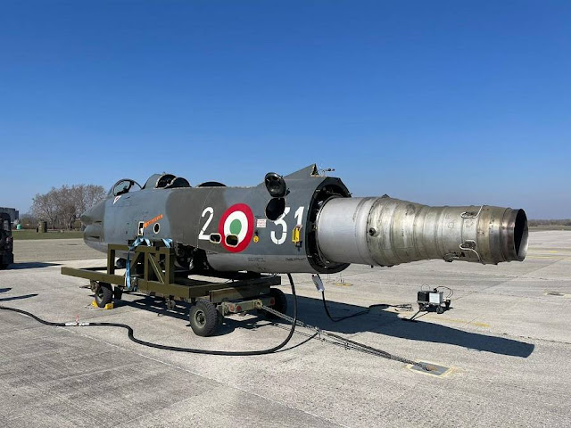 Centenario AM: a Piacenza torna a rombare il motore di un caccia G-91R
