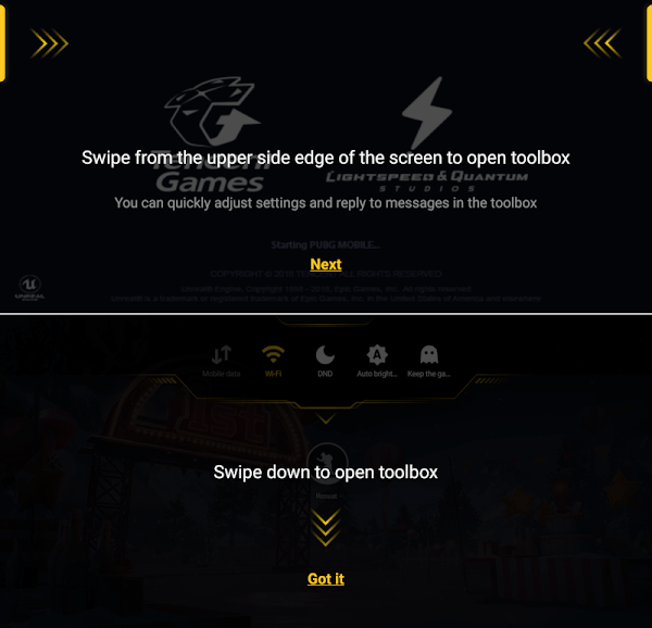 Membuka toolbox Game Turbo