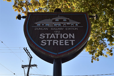 Duncan BC Railway station sign.