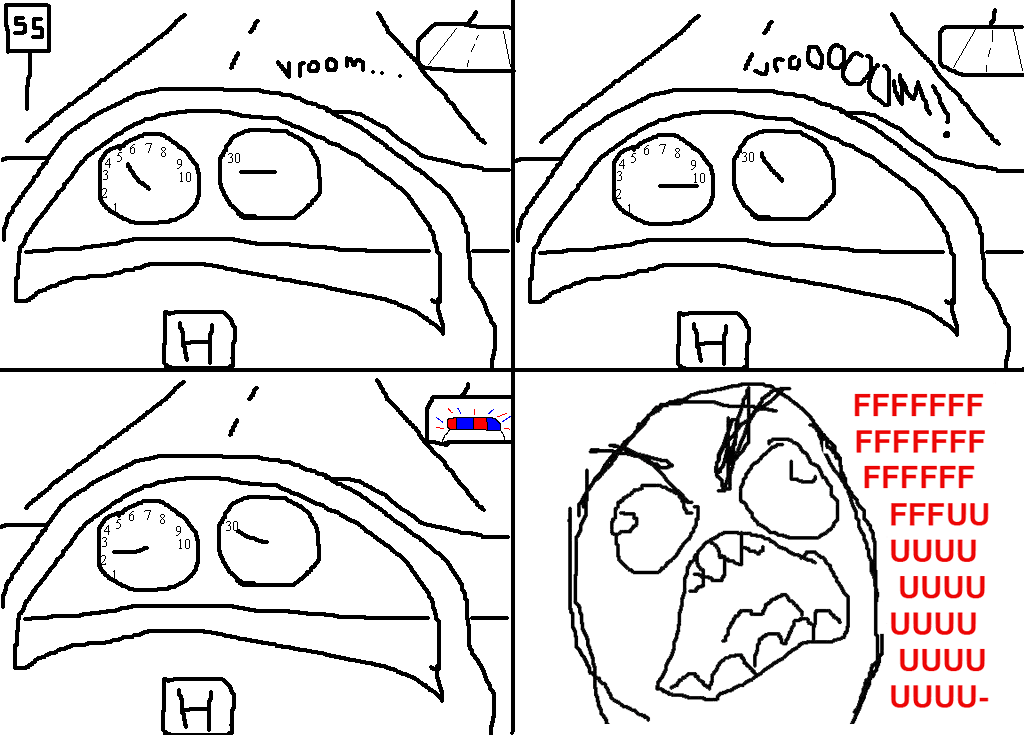 fffuuu. #248 Rage Comic driving FFFUUU