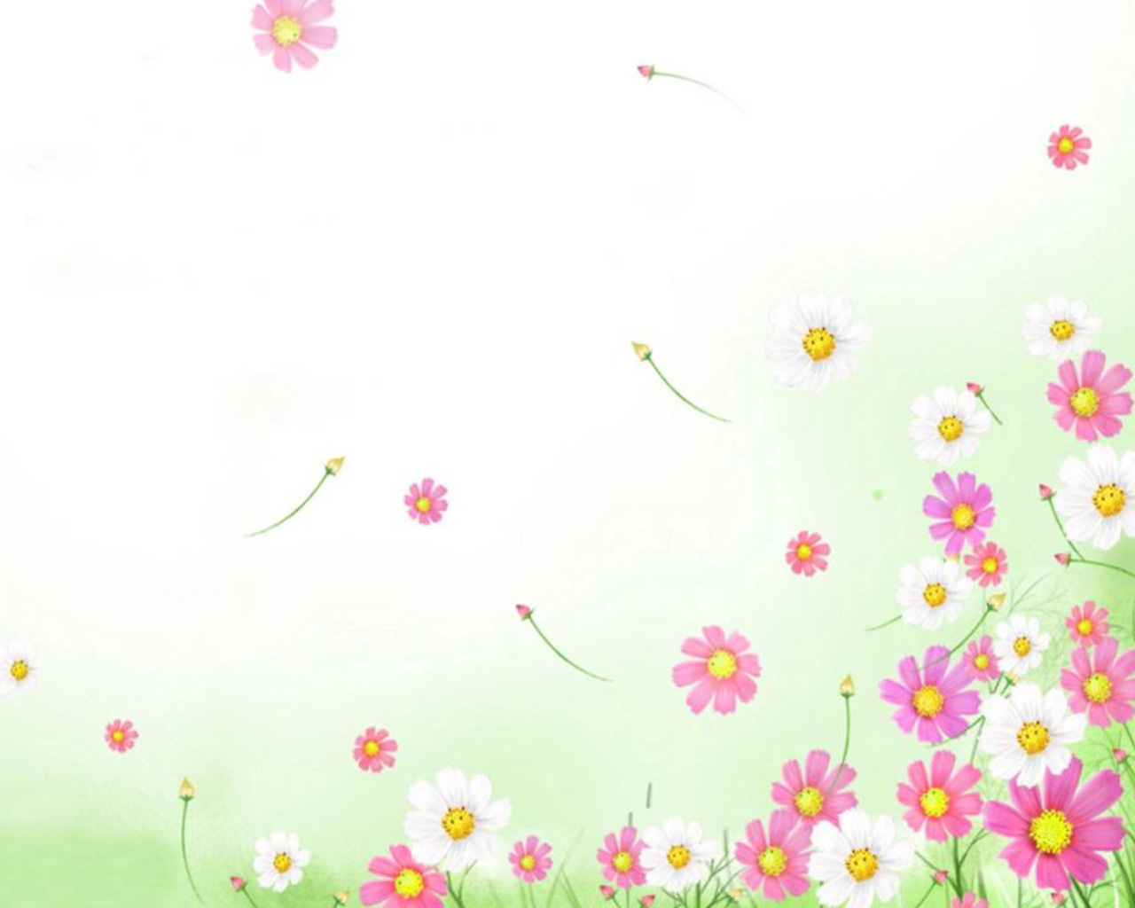  Cartoon  Flower  Background PowerPoint high resolution 