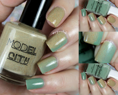 Hobby Polish Bloggers Presents: Gradients. Featuring the Blue-Eyed Girl + Model City Polish Destination Duo