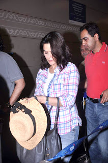 Actress Preity Zinta spotted at the airport