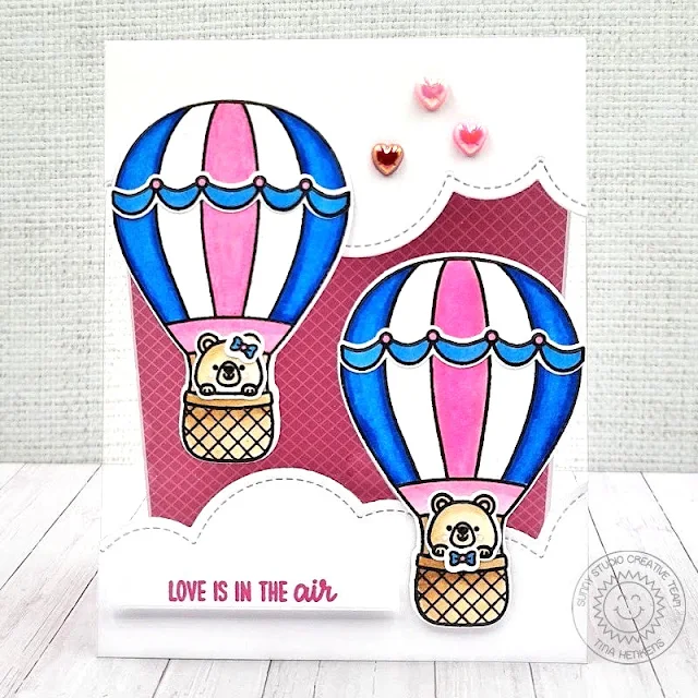 Sunny Studio Stamps: Balloon Rides Card by Tina Henkens