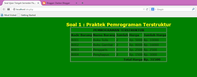 Praktik Mid Semester II
