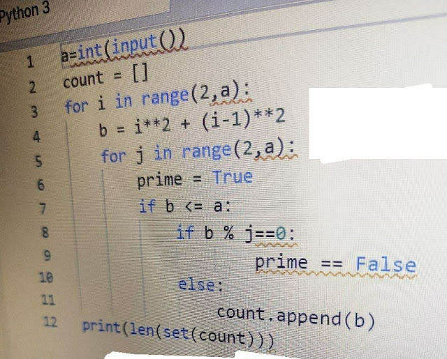Prime With Squares Code