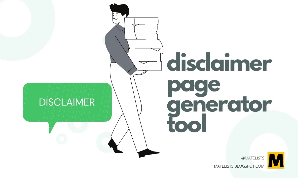 Disclaimer Page Generator