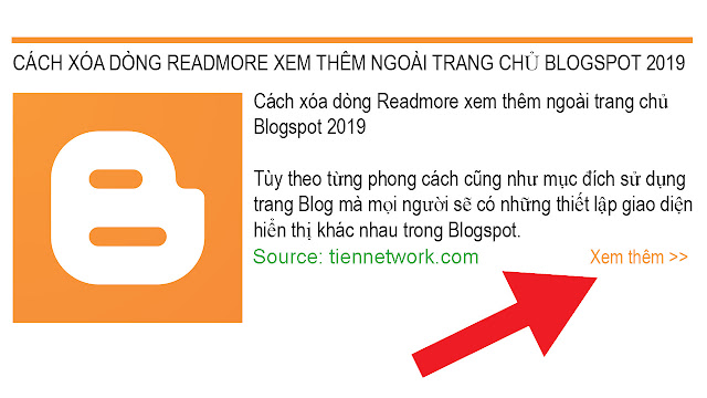 Cách xóa dòng Readmore xem thêm ngoài trang chủ Blogspot 2019