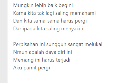 puisi perpisahan kekasih