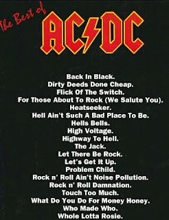 listado de canciones AC DC