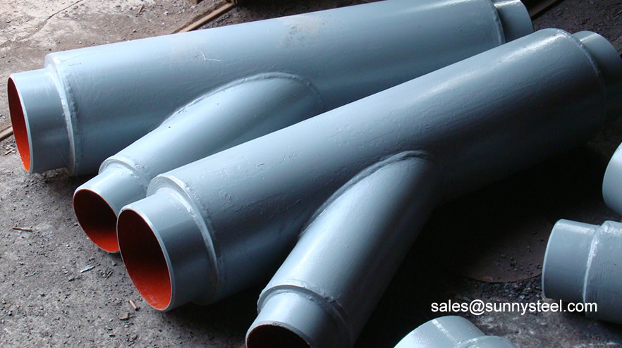 Ceramic-lined carbon steel pipe