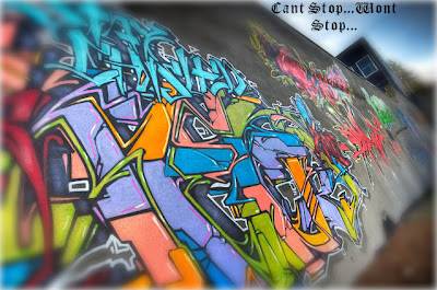 Most graffiti art pieces