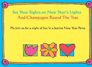 Invitation Card On New Year